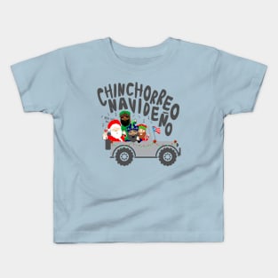 Puerto Rico Chinchorreo Coquito Christmas Santa & Three Kings Kids T-Shirt